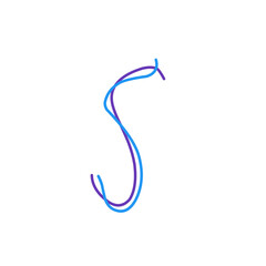 illustration of intertwined blue and purple threads