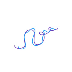 illustration of intertwined blue and purple threads