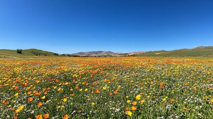 Fototapeta premium Spring Meadow with Wildflowers