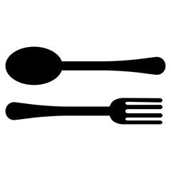 Spoon and fork logo, icon, sign vector