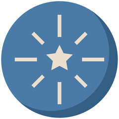 Star icon with blue background vector