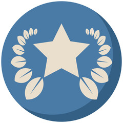 Star icon with blue background vector