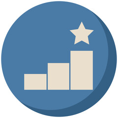 Star icon with blue background vector