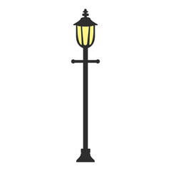 Street lamp decoration vector