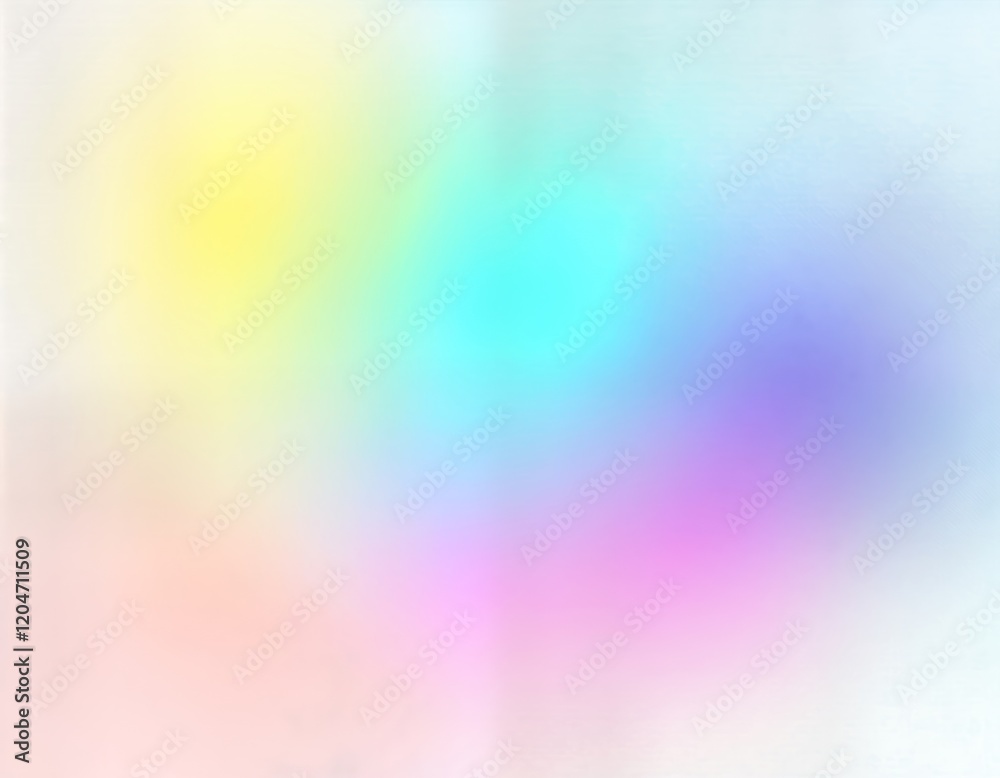 Aufkleber Abstract graphic design with colorful gradient blend. Soft colors create smooth transition between hues. Pastel shades used with holographic effect. Modern design vibrant background with flowing
