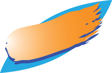 Abstract Sunburst Background with Pink Brush Stroke