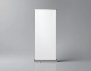 흰색 비어있는 롤업배너 디자인 목업