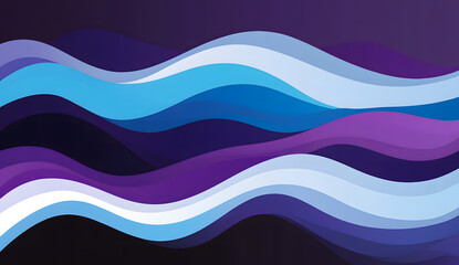 Vibrant Abstract Energy Waves in Blue and Pink on Black Background