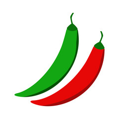 red and green hot chili pepper