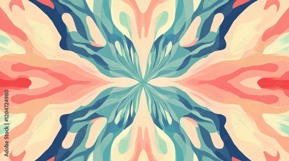 Fototapete colorful abstract design with dynamic patterns and a vibrant color palette creating a mesmerizing ef