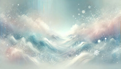 淡いイメージ背景（雪山