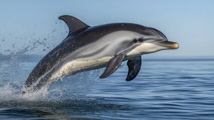 Fototapeta premium Striped Dolphin Leaping from the Ocean