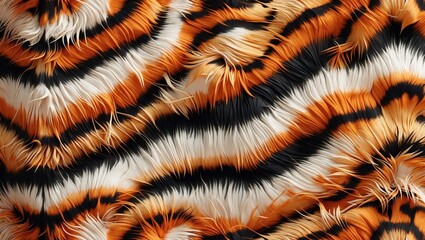 Background with a pattern of tiger stripes, tiger color. Tiger skin background or texture.