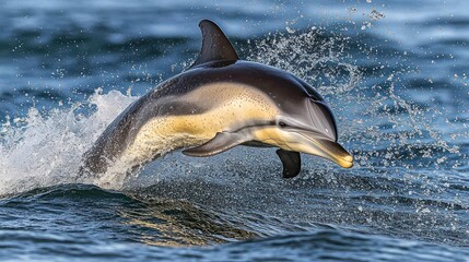 A Breathtaking Leap: Long-Beaked Common Dolphin's Oceanic Ballet