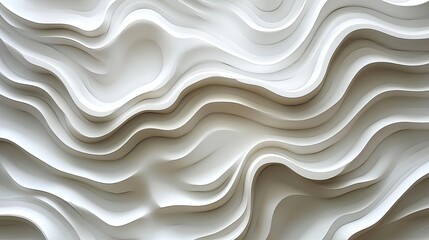 Obraz premium Abstract White Wave Pattern Architectural Design