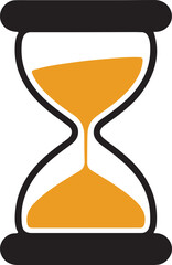 hourglass  ,sandglass timer or clock flat icon for apps and websites