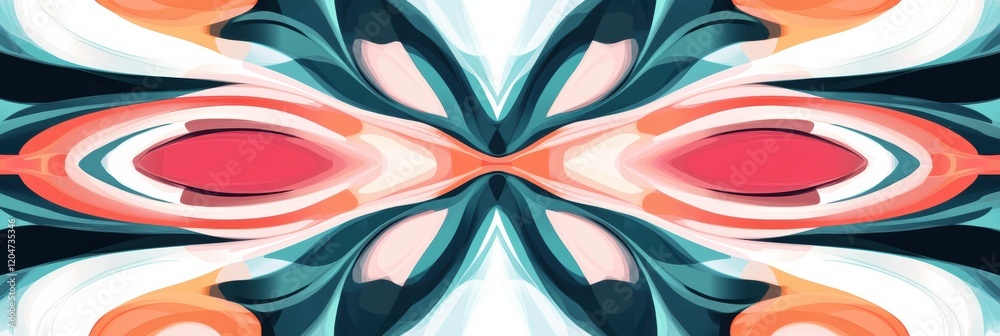 Fototapete beautiful abstract art with vibrant colors blending seamlessly in a symmetrical design. generative a