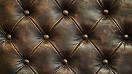 Naklejka premium Luxury classic brown leather texture background, AI generated image