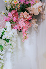 wedding decoration flower backdrop, colorful background