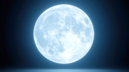 Fototapeta premium Full Moon Observation, an astonishing view of the lunar surface showcasing craters and maria, captured through a telescope during the serene night sky filled with stars.