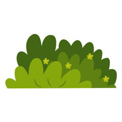 Fototapeta premium Grass Border Illustration with Trendy Cartoon Design. Isolated on White Background. Vector Clipart