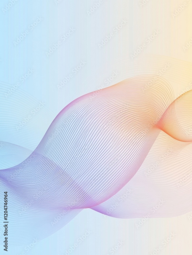 Leinwandbilder abstract design featuring smooth waves in pastel colors creates a calming and peaceful aesthetic sui