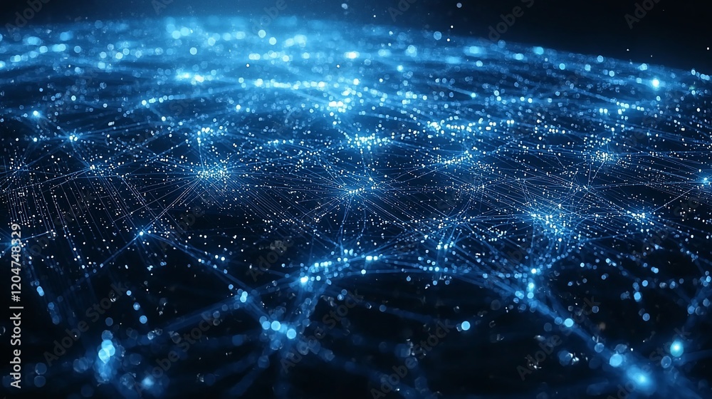 Poster abstract glowing network connection.