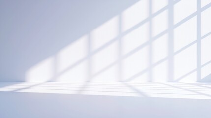 Obraz premium Bright modern office space featuring a clean white interior, a mock-up wall for presentations, and ample free space for creativity and collaboration.