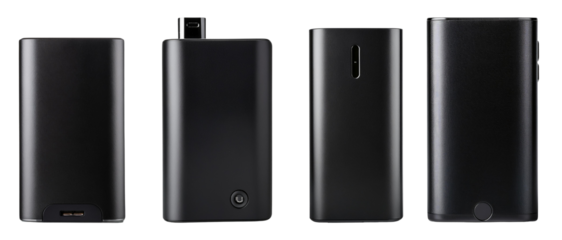 Set of sleek black electronic devices for modern tech enthusiasts and innovators.