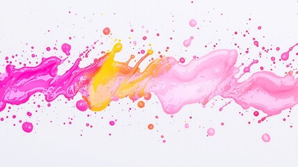 Naklejka premium Vibrant Abstract Watercolor Splash, dynamic blend of colors, fluid shapes and textures, evokes emotion and creativity, perfect for artistic expression and modern decor.