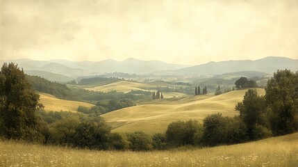 Obraz premium Tranquil Tuscan Hills