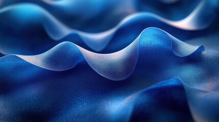 Obraz premium Dynamic Abstract Blue Ribbons Flowing Minimalism 3D Rendering for Wallpaper