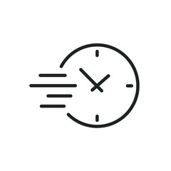 Speed time thin line icons. Editable stroke and Perfect pixel on transparent background