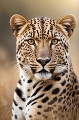 Fototapeta premium close up portrait of a leopard