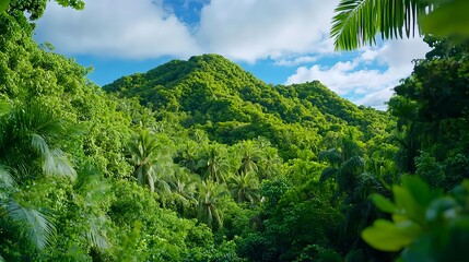 lush tropical rainforest landscape - nature and environmental themes