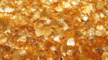 A gold and white background with gold and white specks