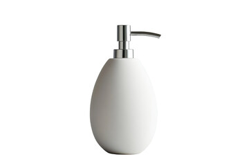 Obraz premium Elegant White Ceramic Soap Dispenser Pump Bottle on transparent background