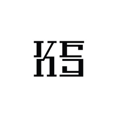 KS monogram logo design letter text name symbol monochrome logotype alphabet character simple logo