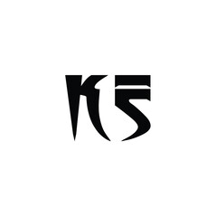 Fototapeta premium KS monogram logo design letter text name symbol monochrome logotype alphabet character simple logo