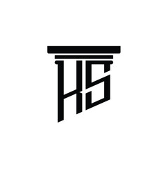 KS monogram logo design letter text name symbol monochrome logotype alphabet character simple logo