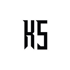 KS monogram logo design letter text name symbol monochrome logotype alphabet character simple logo