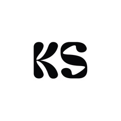 KS monogram logo design letter text name symbol monochrome logotype alphabet character simple logo