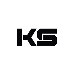 KS monogram logo design letter text name symbol monochrome logotype alphabet character simple logo