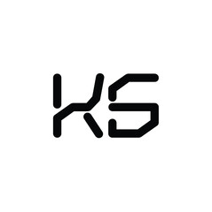 KS monogram logo design letter text name symbol monochrome logotype alphabet character simple logo