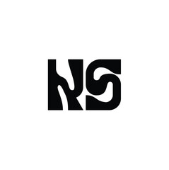 KS monogram logo design letter text name symbol monochrome logotype alphabet character simple logo