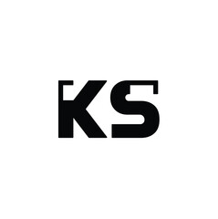 KS monogram logo design letter text name symbol monochrome logotype alphabet character simple logo