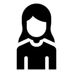 Woman glyph icon