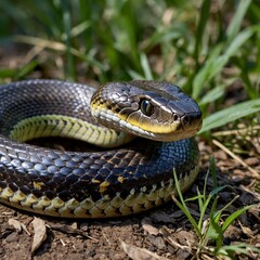 Obraz premium snake in the grass