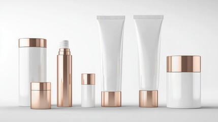Minimalist white cosmetic tube mockup displayed front-on, isolated for easy customization.