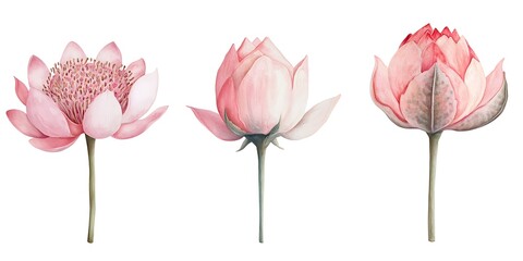 watercolor flowers background color aquamarine pink